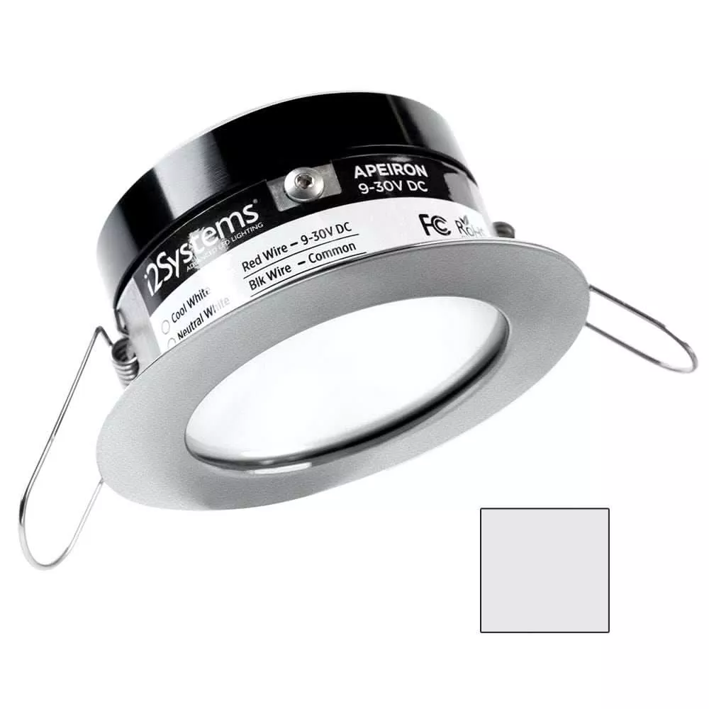 i2Systems Apeiron PRO A503 – 3W Spring Mount Light – Round – Cool White – Brushed Nickel Finish | A503-41AAG