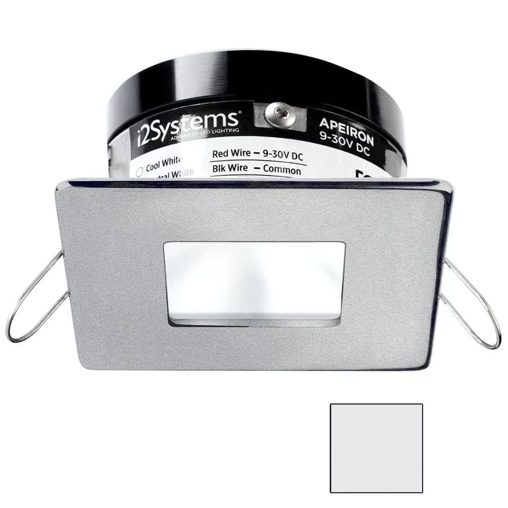 i2Systems Apeiron PRO A503 – 3W Spring Mount Light – Square/Square – Cool White – Brushed Nickel Finish | A503-44AAG