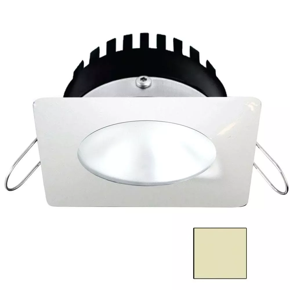 i2Systems Apeiron PRO A506 – 6W Spring Mount Light – Square/Round – Warm White – White Finish | A506-32CBBR