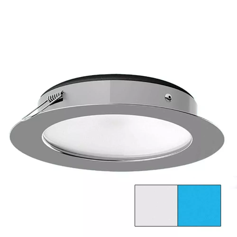 i2Systems Apeiron Pro XL A526 – 6W Spring Mount Light – Cool White/Blue – Polished Chrome Finish | A526-11AAG-E