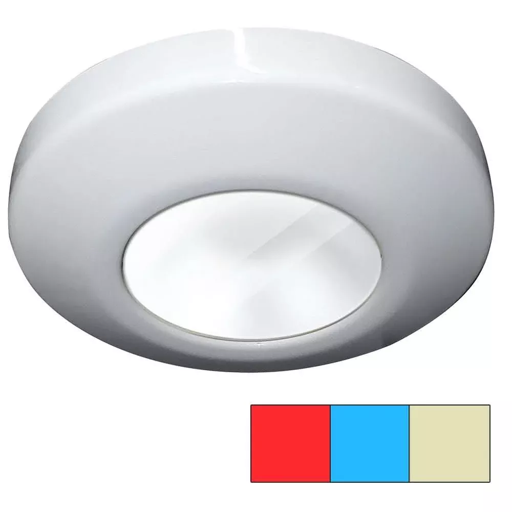 i2Systems Profile P1120 Tri-Light Surface Light – Red, Warm White & Blue – White Finish | P1120Z-31HCE