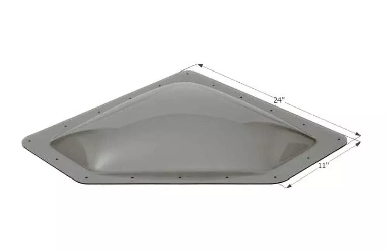 Icon Neo Angle RV Skylight, 20" x 8" - Smoke• 12114