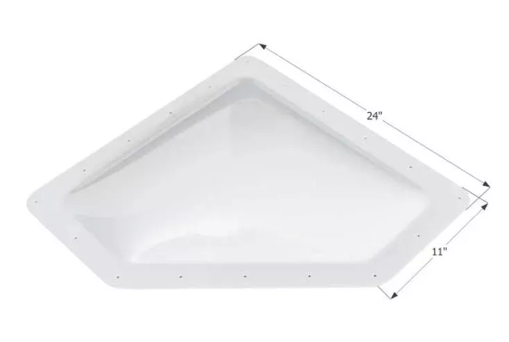 Icon Neo Angle RV Skylight 20" x 8" - Translucent White• 01865