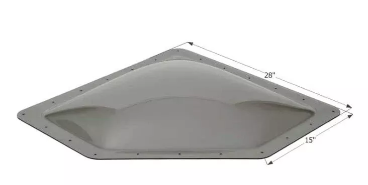 Icon Neo Angle RV Skylight, 24" x 12" - Smoke• 12081