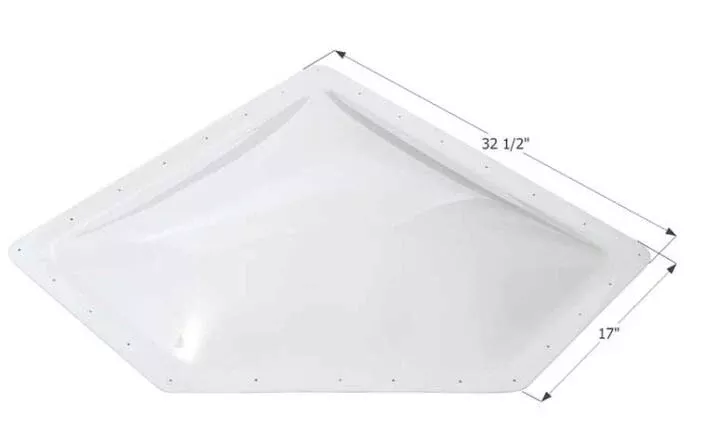 Icon Neo Angle RV Skylight, 28.5" x 14" - Translucent White• 12199
