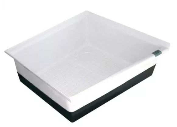Icon RV Angled Entry Shower Pan – 24″ x 23″ x 10″ – Polar White• 00463