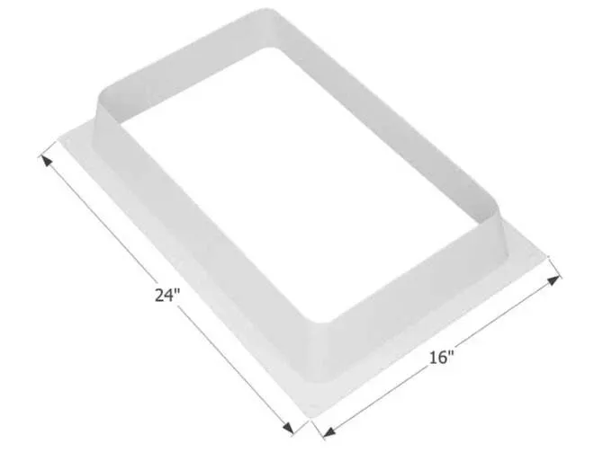 Icon RV Skylight Garnish, 22" x 14" - Polar White• 01936