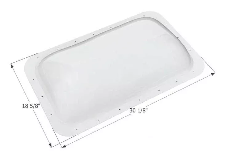Icon RV Skylight for Winnebago RVs, 27" x 15.75" - Translucent White• 12156