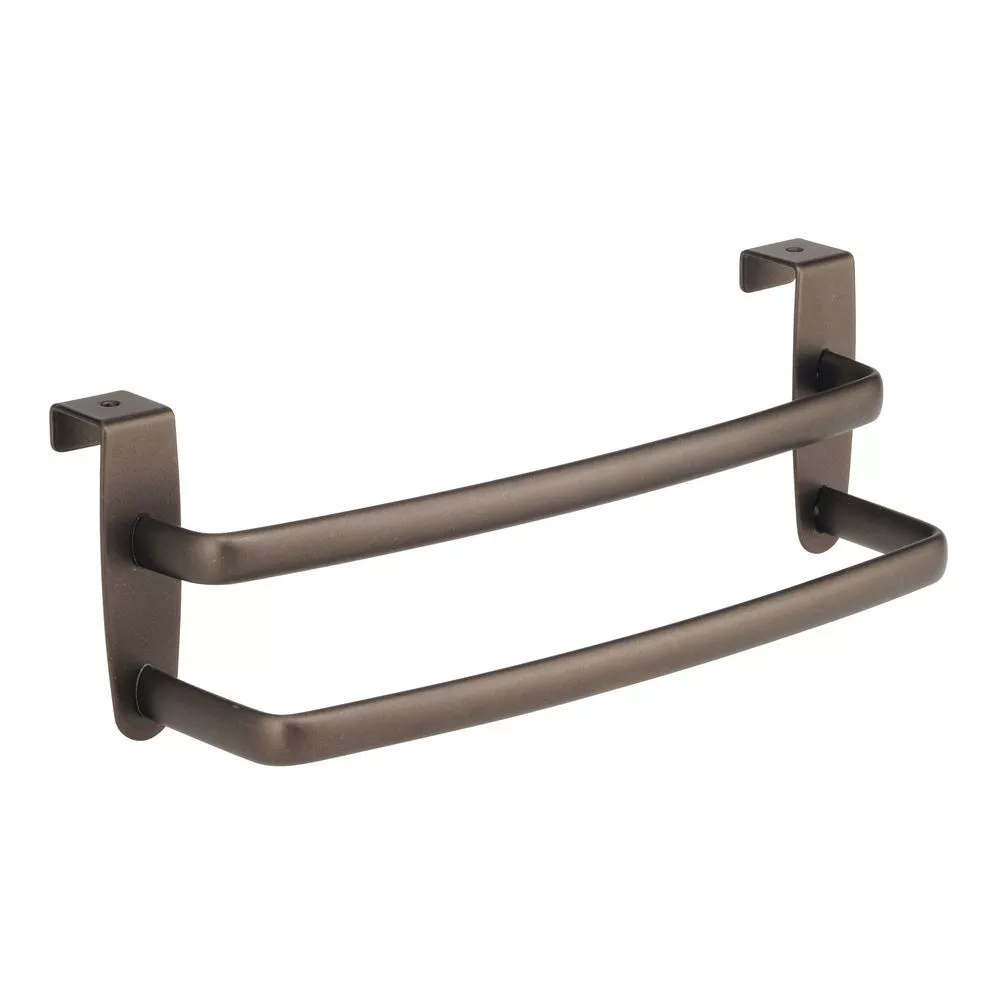 iDesign Over the Cabinet Double Towel Bar, Bronze