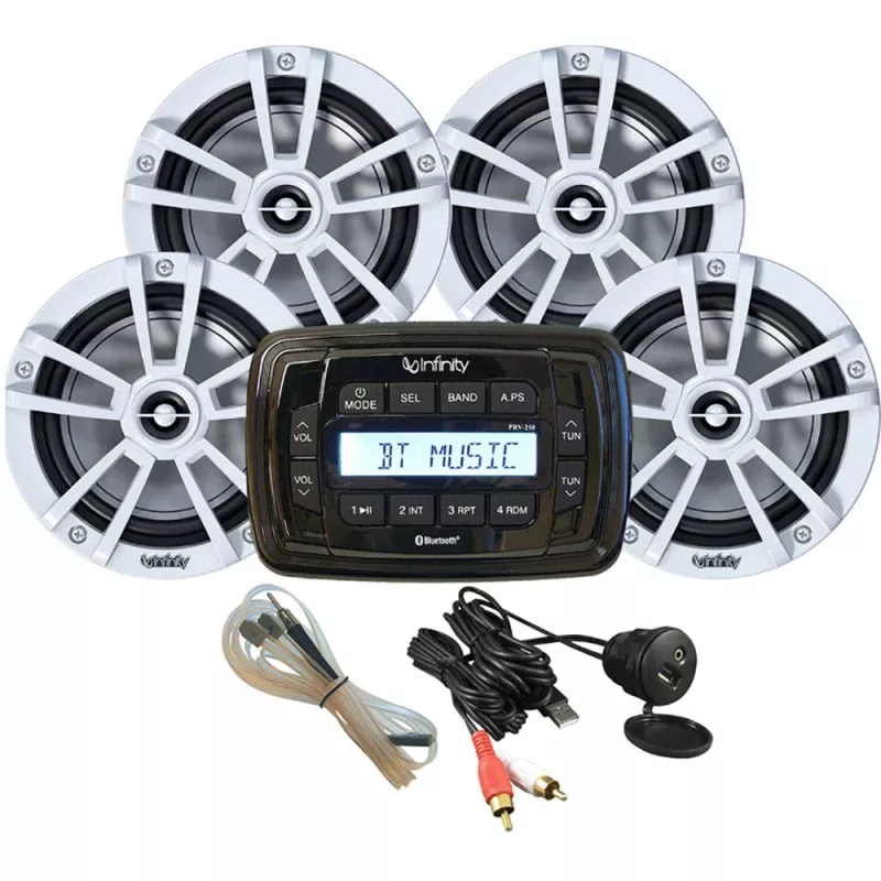 Infinity MPK250 Package w/Four (4) White INF622 – 6 1/2 Speakers