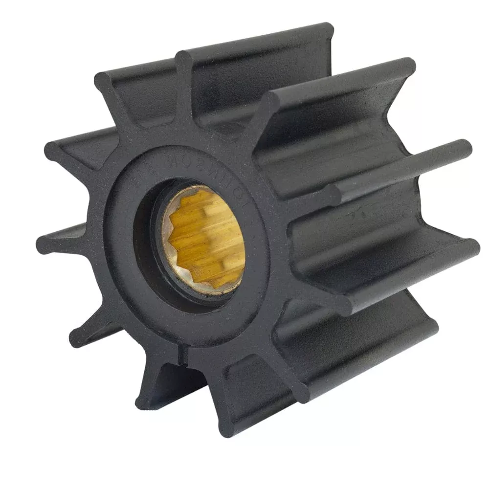 Jabsco Impeller Kit – 12 Blade – Neoprene – 3-¾” Diameter – Brass Insert – Spline Drive