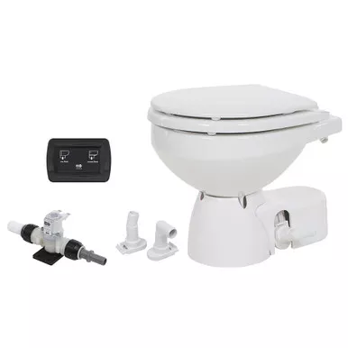 Jabsco Quiet Flush E2 24V Fresh Water Compact Bowl Toilet