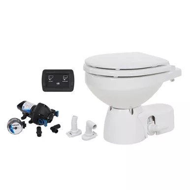 Jabsco Quiet Flush E2 24V Raw Water Compact Bowl Toilet