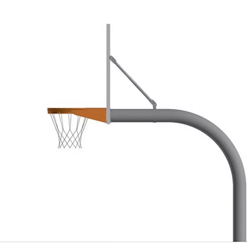 Jaypro Gooseneck 5-9/16″ Pole with 6′ Offset Basketball Goal System