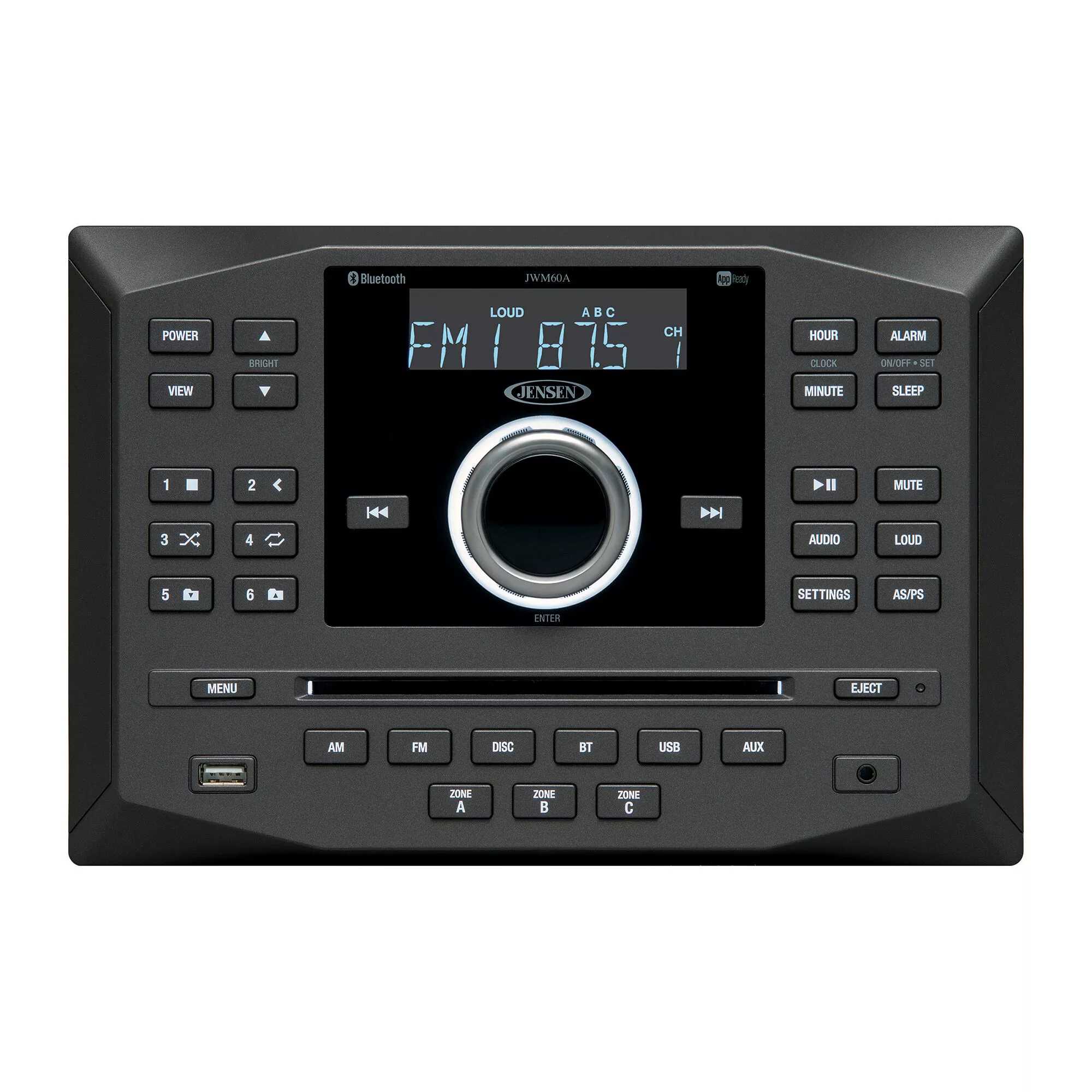 Jensen JWM62A Bluetooth Wall-Mount Stereo