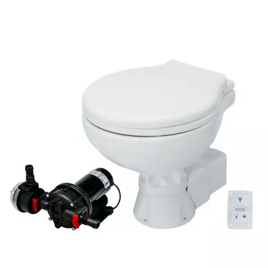 Johnson Pump AquaT 12V Compact Silent Electric Toilet