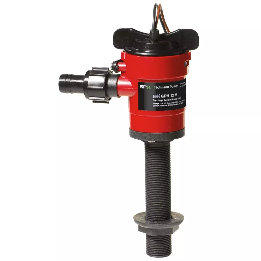Johnson Pump Cartridge Aerator 1000 GPH Straight Intake – 12V