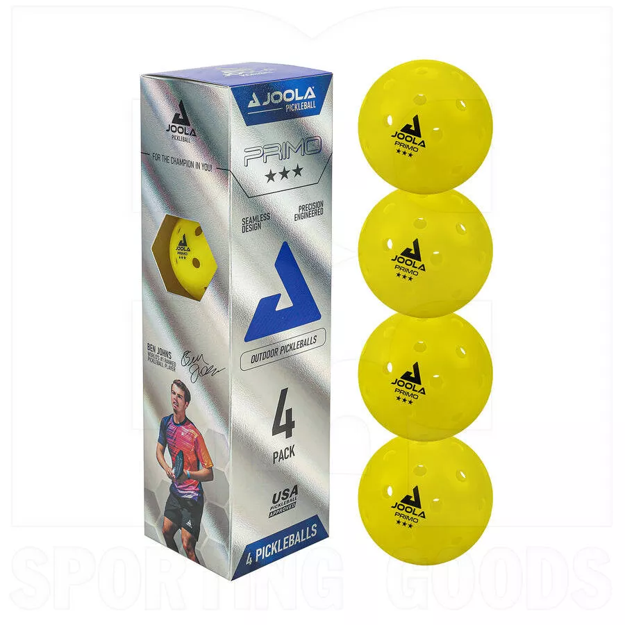 JOOLA Primo 4-Pack Durable Performance Pickleballs