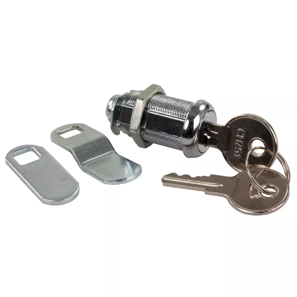 JR Products 1-1/8" Standard Compartment Door Key Lock