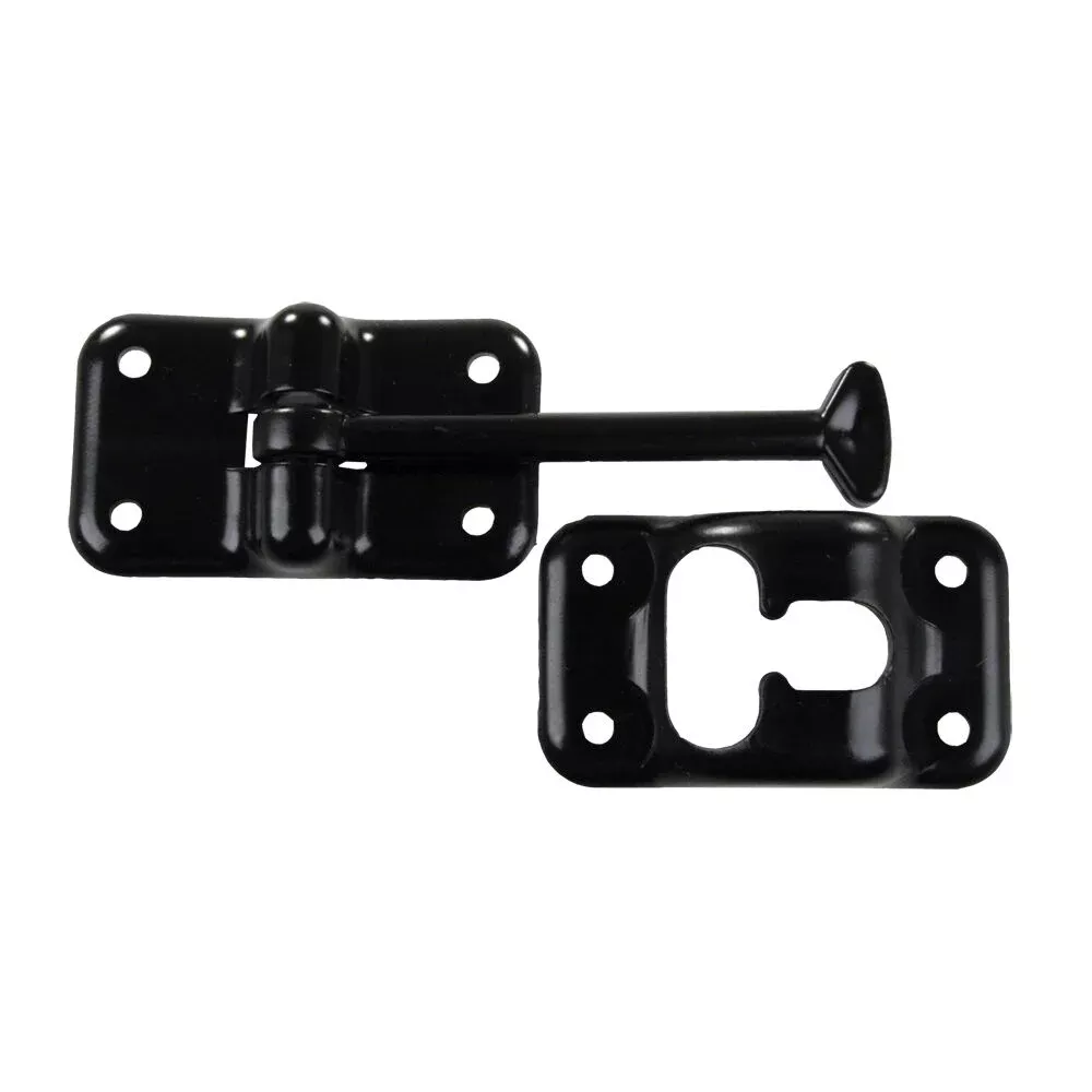 JR Products 3.5" T-Style Door Holder, Black