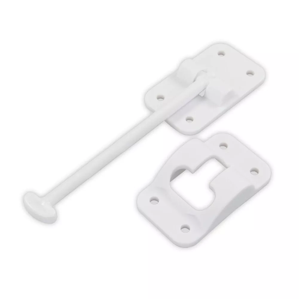 JR Products 6" T-Style Door Holder, Polar White