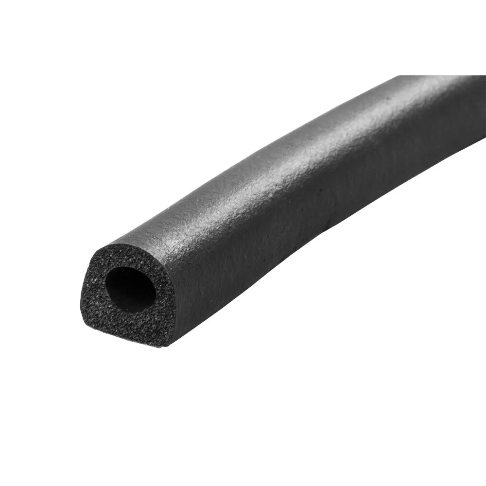 JR Products D-Shaped EPDM Sponge Rubber Seal, 25'