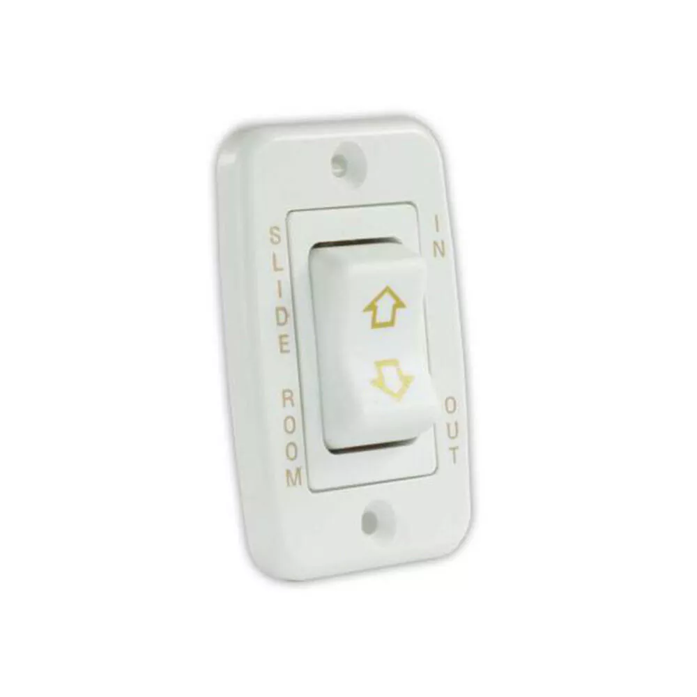 JR Products Low-Profile Single Slide-Out Switch, White