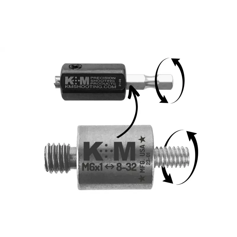 K&M PRECISION 8-32 Adapter for Primer Pocket Correction Tools