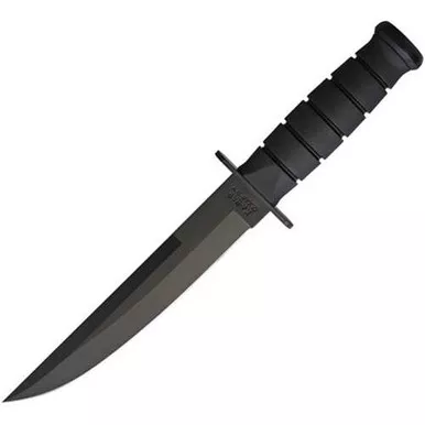 Ka-Bar Black Handle Fixed Blade Knife with Polymer Sheath