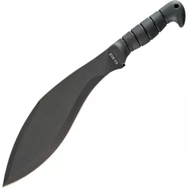 Ka-Bar Machete Kukri 1085HC Black Rubber Handle Knife