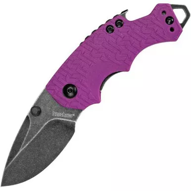 Kershaw Shuffle Linerlock Folding Knife with Purple GRN Handle