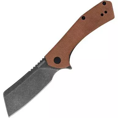 Kershaw Static Linerlock Knife with Brown Micarta Handle