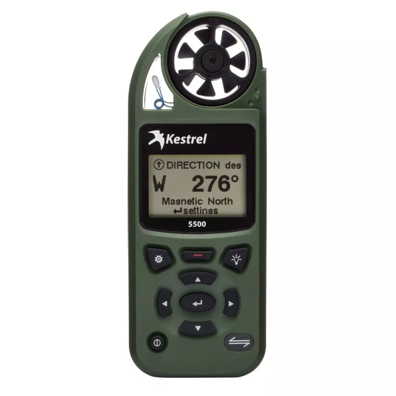 Kestrel 5500 Pocket Weather Meter w/Link + Vane Mount - Olive