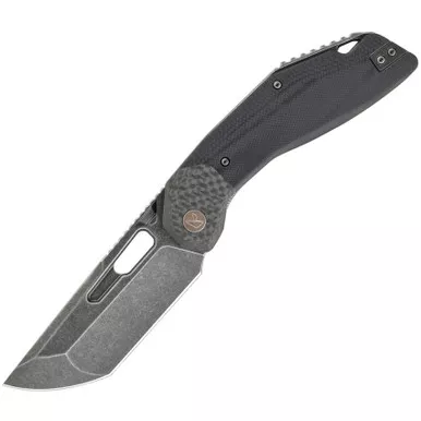 Ketuo Yakuza Linerlock Black Stonewash Tanto Folding Knife