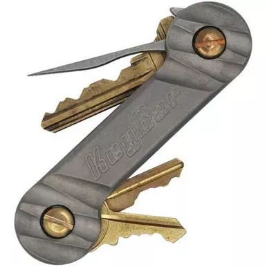 KeyBar Carved Titanium Key Organizer Holds Up to 12 Keys