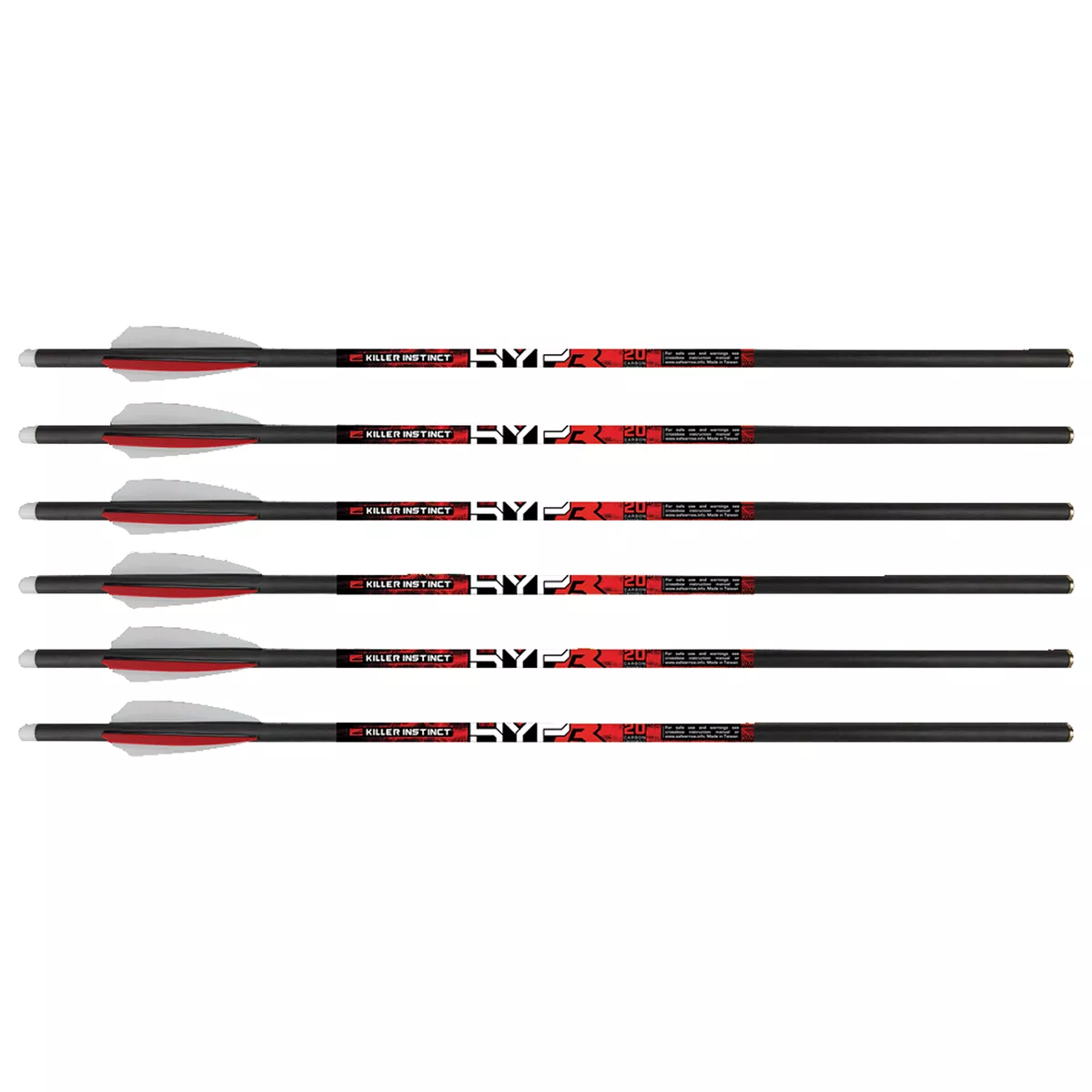 Killer Instinct Hypr Crossbow Bolts 20" - 6-Pack
