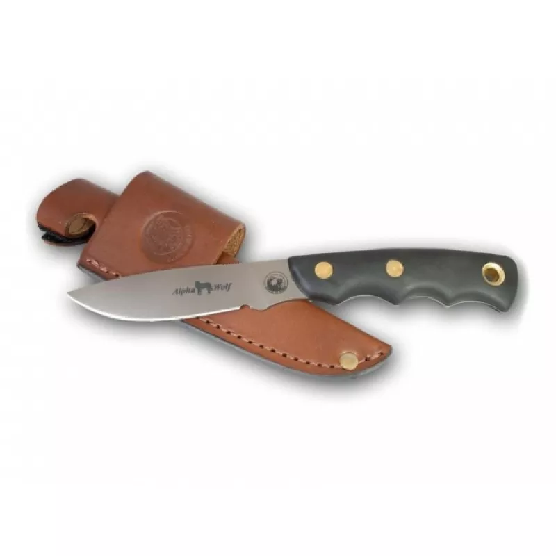 KNIVES OF ALASKA Alpha wolf knife D2 blade suregrip handle