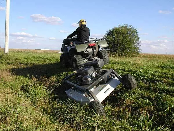 Kunz Engineering | Best Quality Rough Cut Mower AcrEase | Model MR44BE | 44″ Cutting Width | Pull Type | Horsepower 23 HP Briggs & Stratton CXi Engine | For ATV