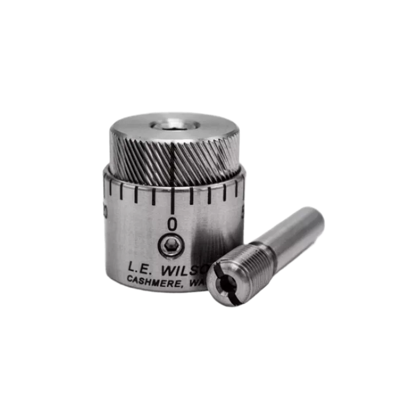 LE WILSON Stainless Steel Micro - Adjustable Bullet Seater Cap