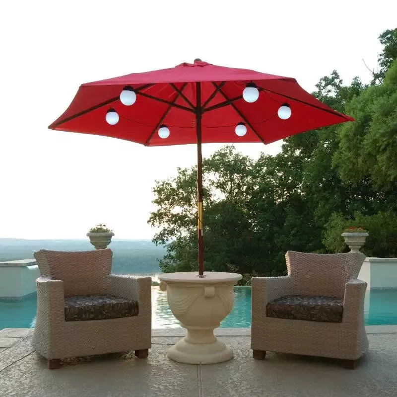 LED Umbrella Globe String Lights - 6 Ribs 08060