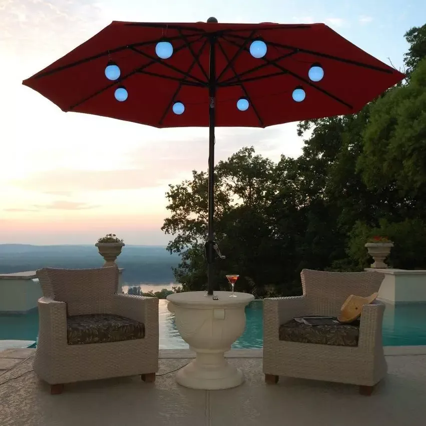 LED Umbrella Globe String Lights - 8 Ribs 08089