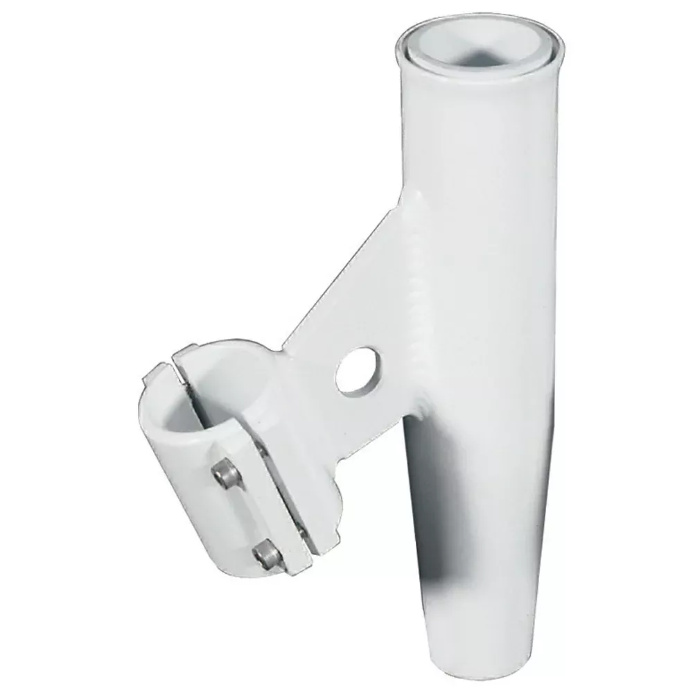 Lee’s Clamp-On Rod Holder – White Aluminum – Vertical Mount Fits 1.315″ O.D. Pipe [RA5002WH]