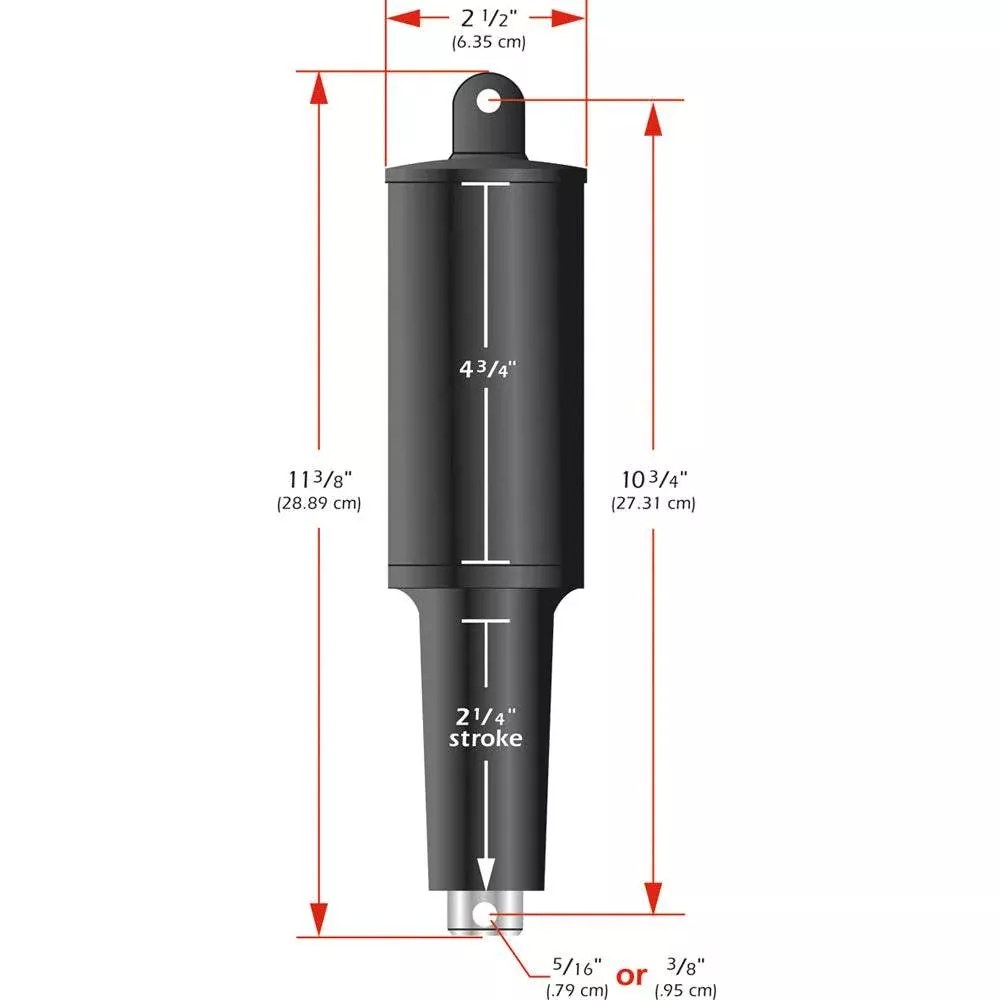 Lenco 101XDExtreme Duty Actuator – 24v – 2 1/4″ Stroke – 3/8″ Hardware [15063-001]