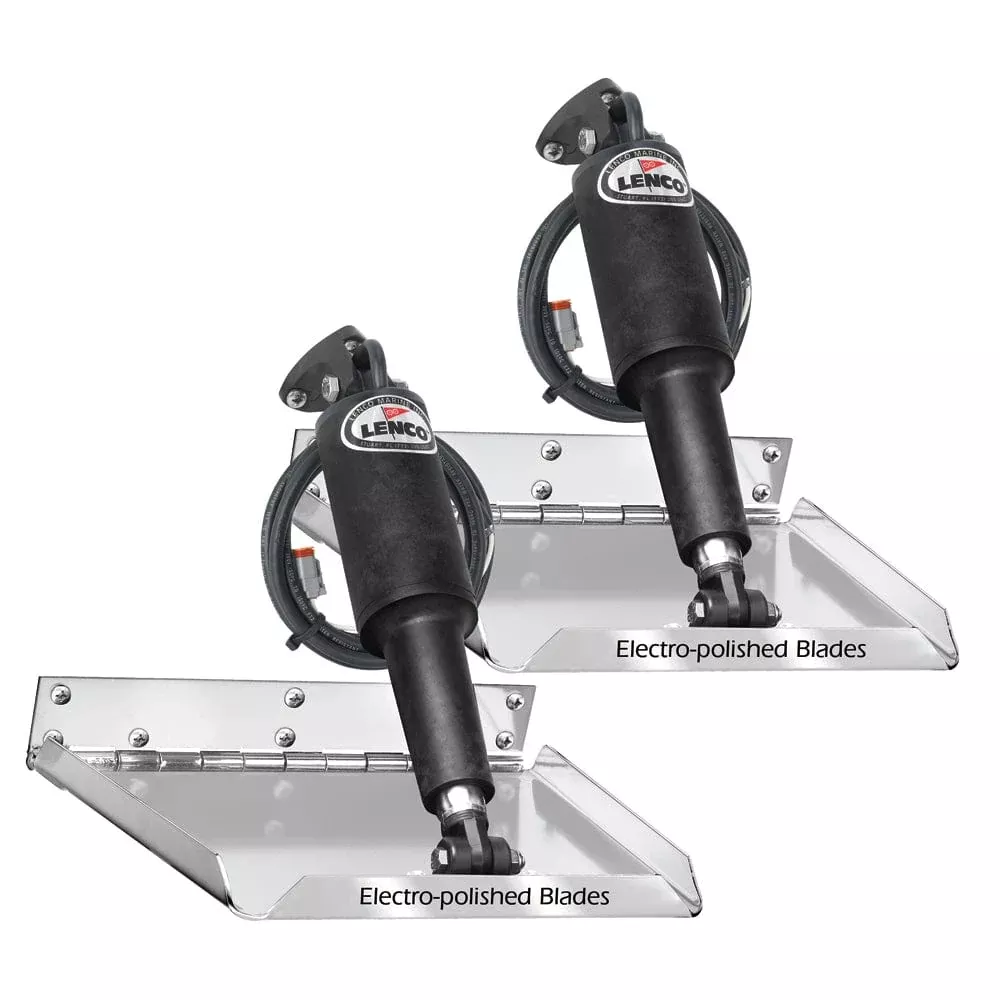 Lenco 12" x 12" Standard Performance Trim Tab Kit w/o Switch Kit 12V