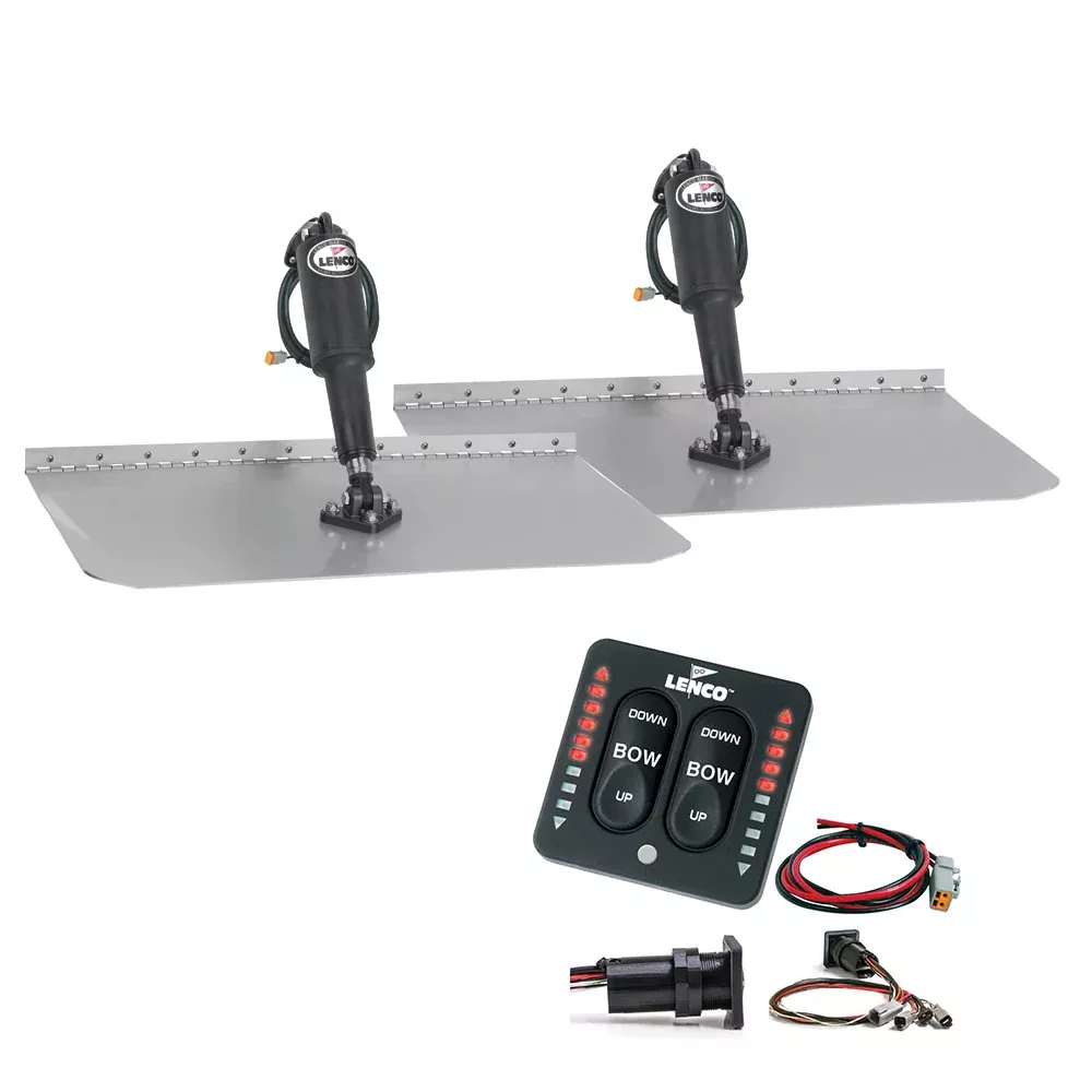 Lenco 12″ x 18″ Standard Trim Tab Kit w/LED Indicator Switch Kit 12V [TT12X18I]