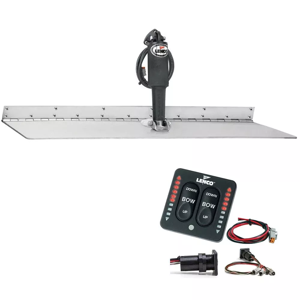 Lenco 12″ x 18″ Super Strong Trim Tab Kit w/LED Indicator Switch Kit 12V