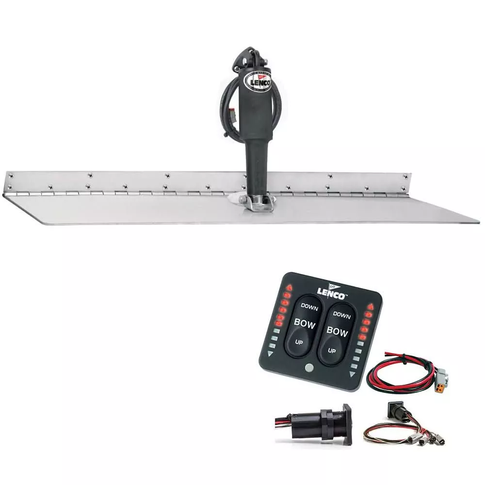 Lenco 12″ x 24″ Super Strong Trim Tab Kit w/LED Indicator Switch Kit 12V | TT12X24SSI