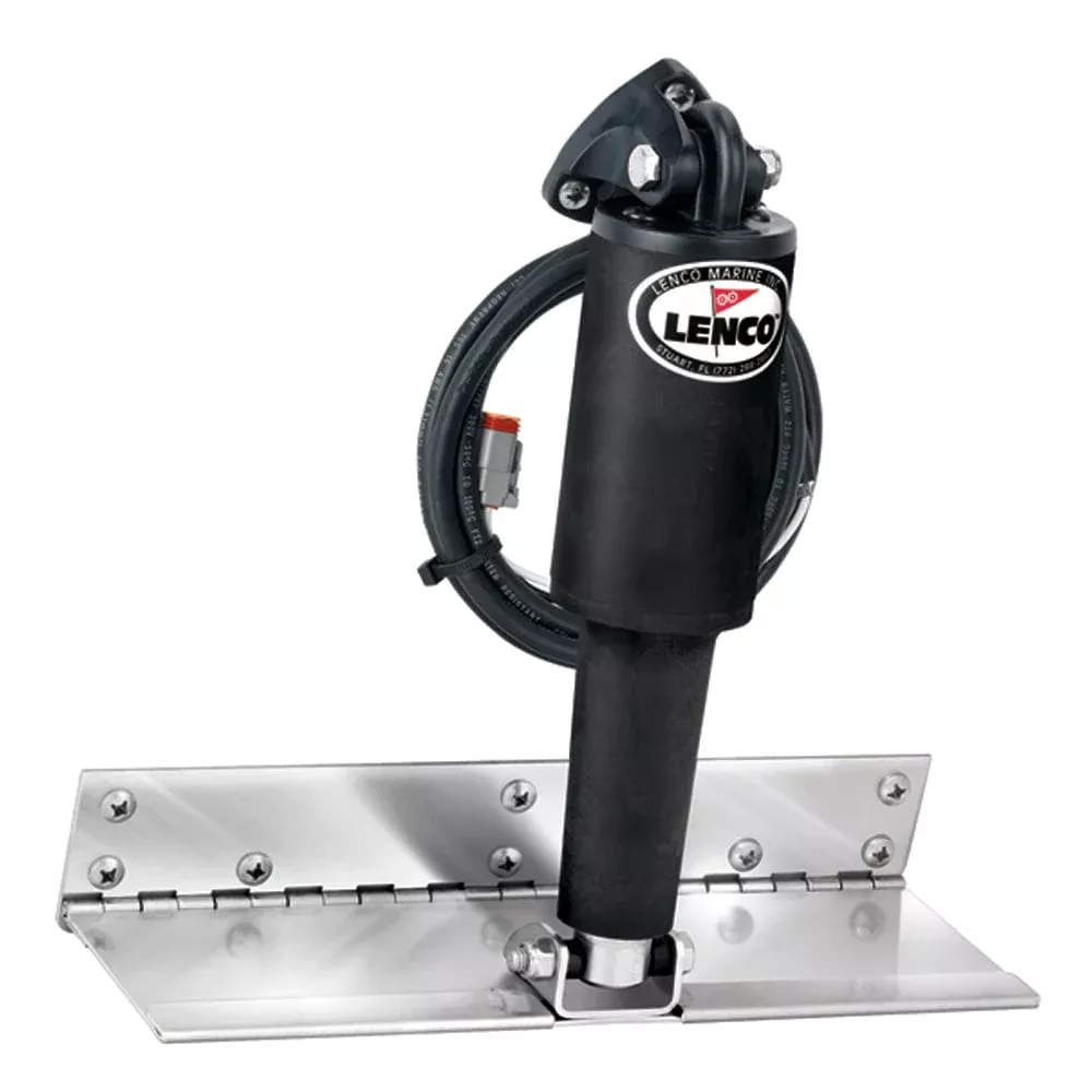 Lenco 4″ x 12″ Limited Space Trim Tab Kit w/o Switch Kit 12V – Electro-Polished – Short Actuator [15088-101]