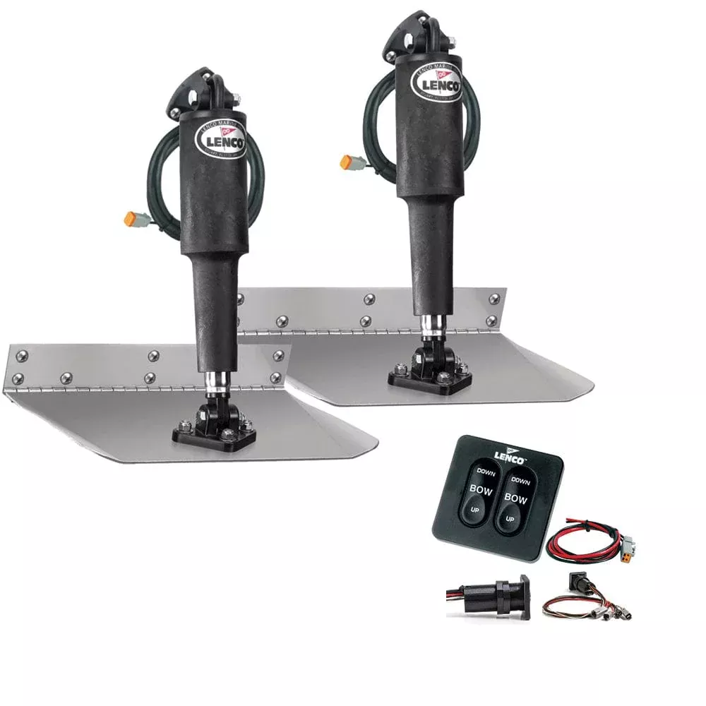 Lenco 9″ x 9″ Standard Trim Tab Kit w/Standard Tactile Switch Kit 12V