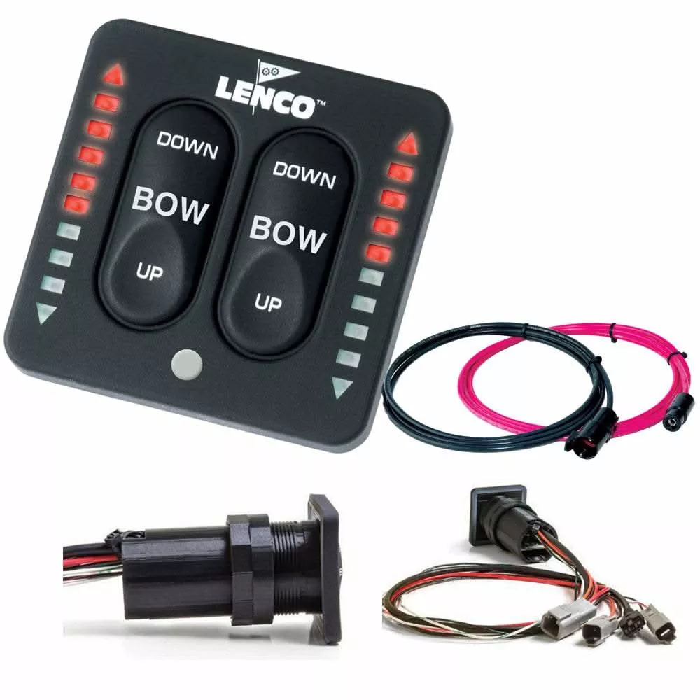 Lenco LED Indicator Integrated Tactile Switch Kit with Pigtail for Dual Actuator Systems - 15171-001